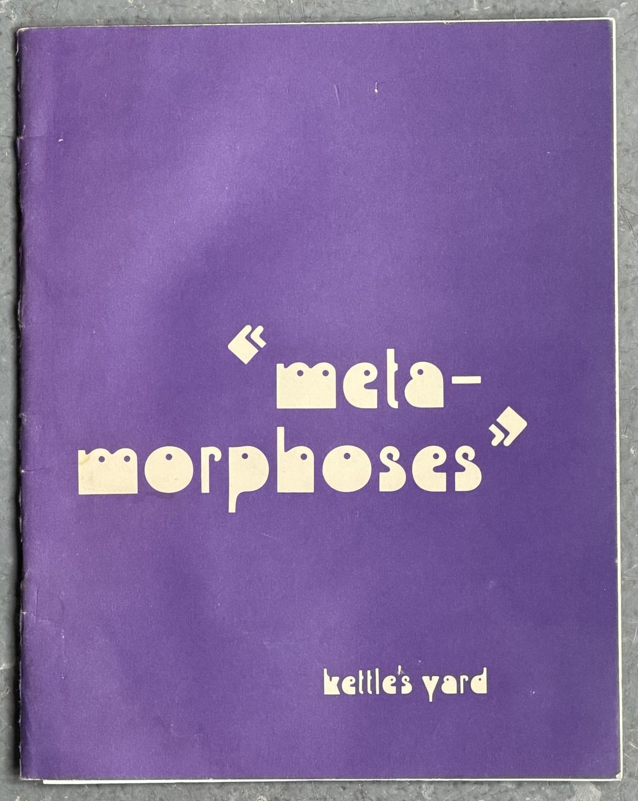 Purple 'meta-morphoses' programme from Kettle's Yard