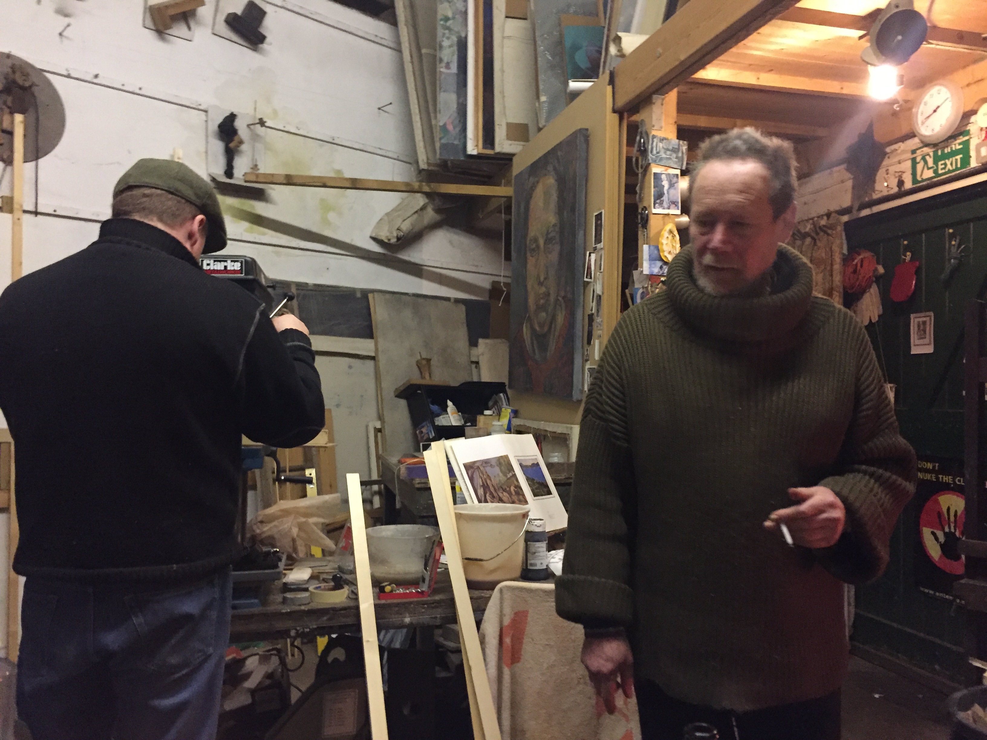 Simon Britton in his studio