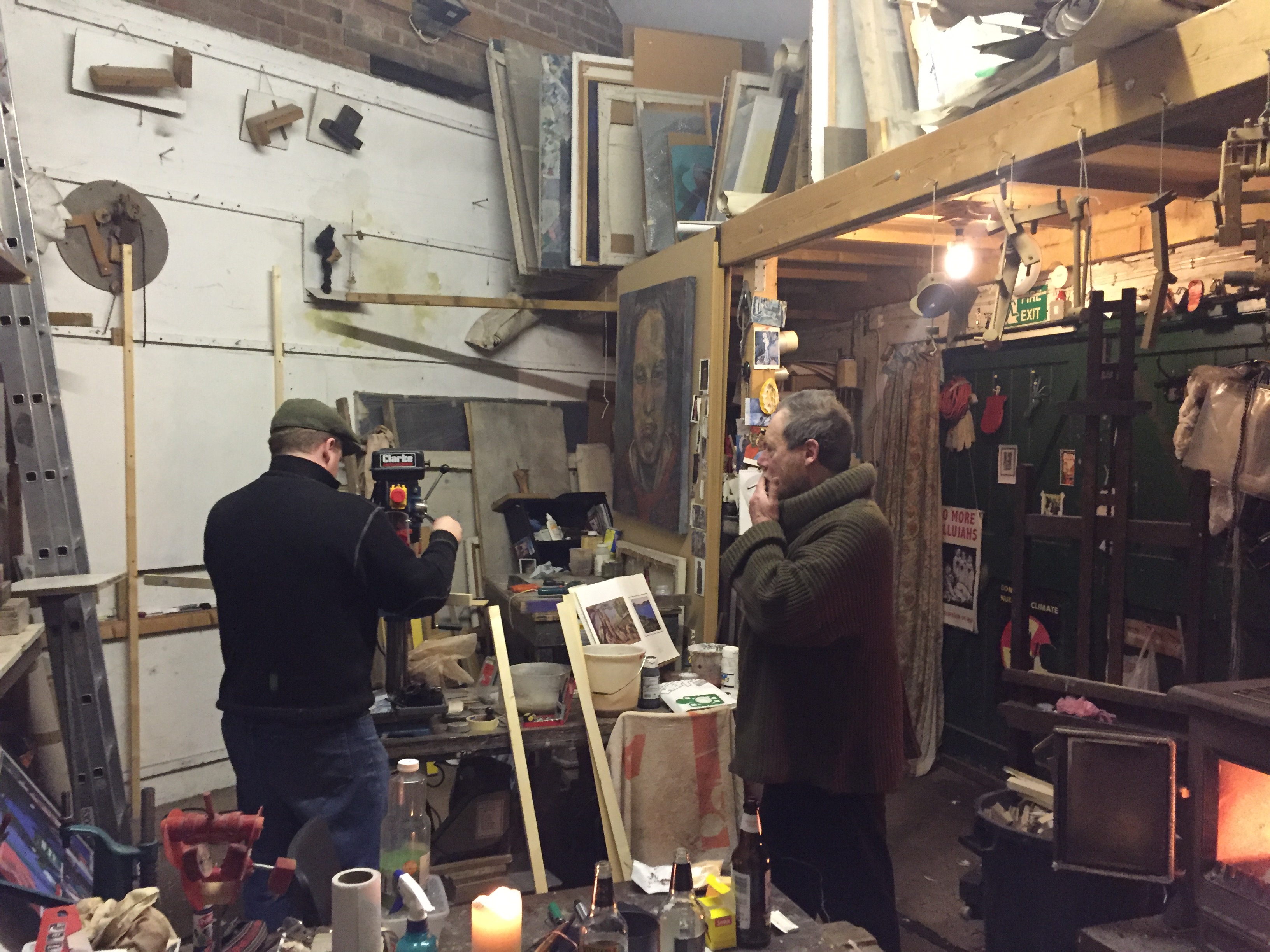 Simon Britton in conversation in the studio